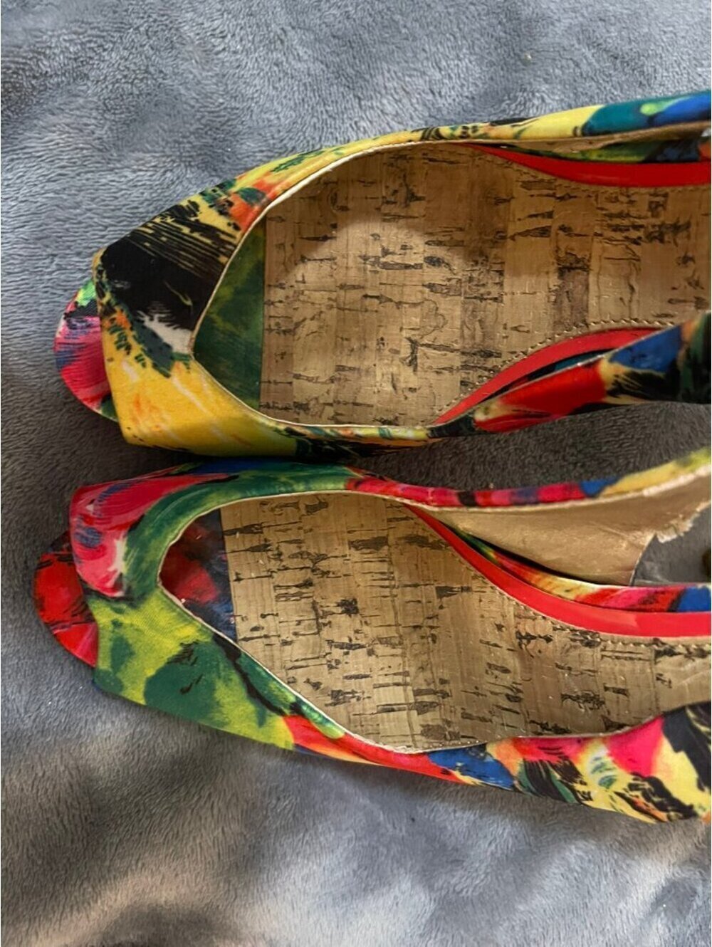 G by Guess | Women's Sz 10 | Guess Multicolor Slingback Peep-Toe Heels - Picture 10 of 10